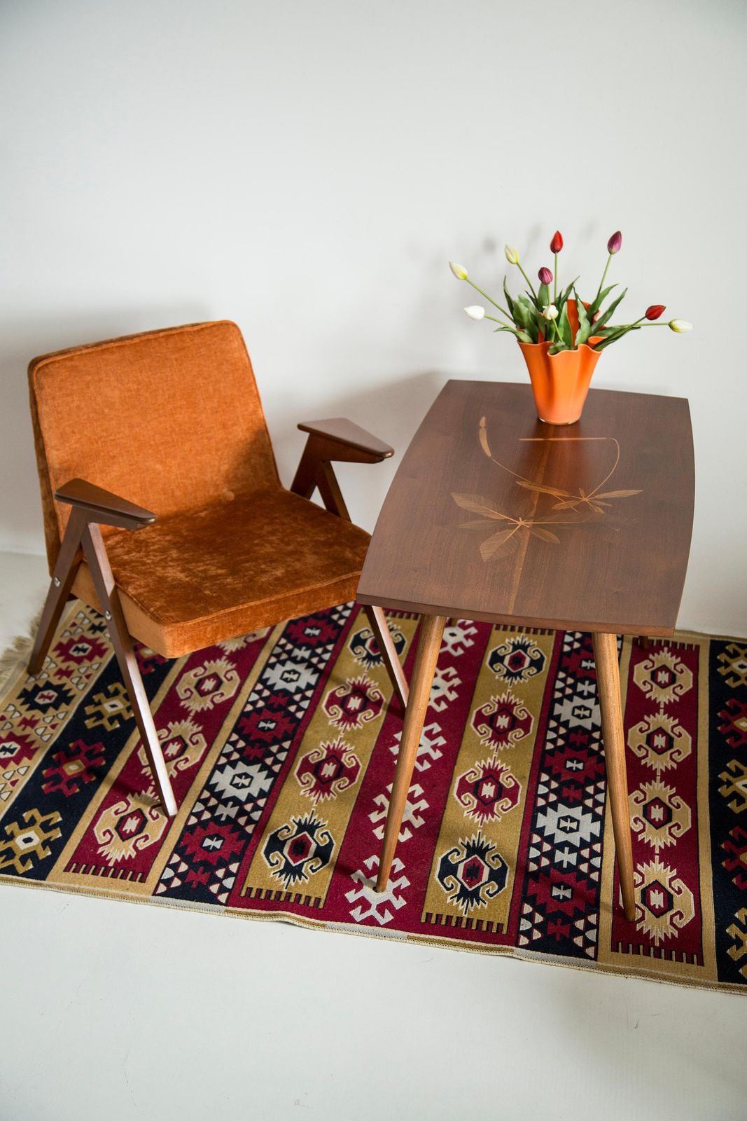 Midcentury Antique Coffee Table, Vintage, Beechwood, Germany, 1960s photo Furniture