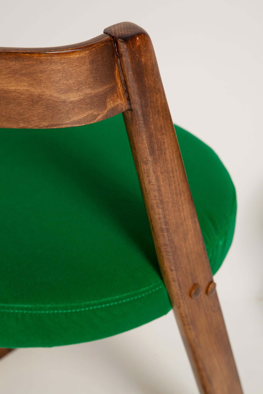 Midcentury Green Velvet Halfa Chair And Stool, Baumann, France, 1970s photo 510.0