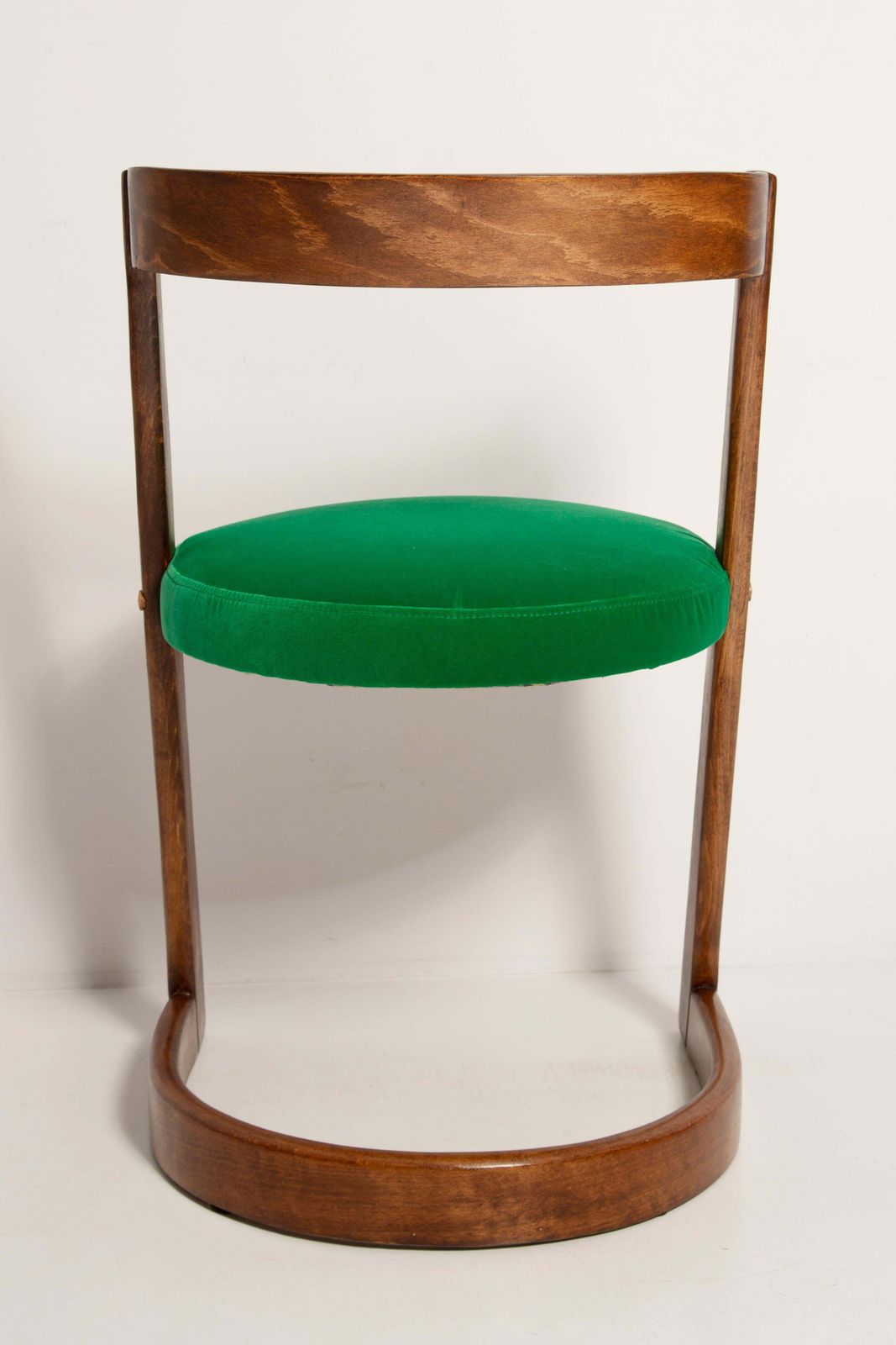 photo furniture Midcentury Green Velvet Halfa Chair And Stool, Baumann, France, 1970s