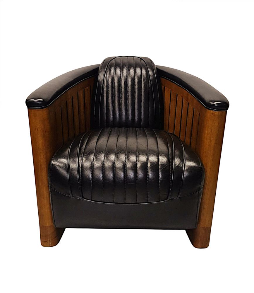 A Fabulous Club Armchair In The Art Deco Style