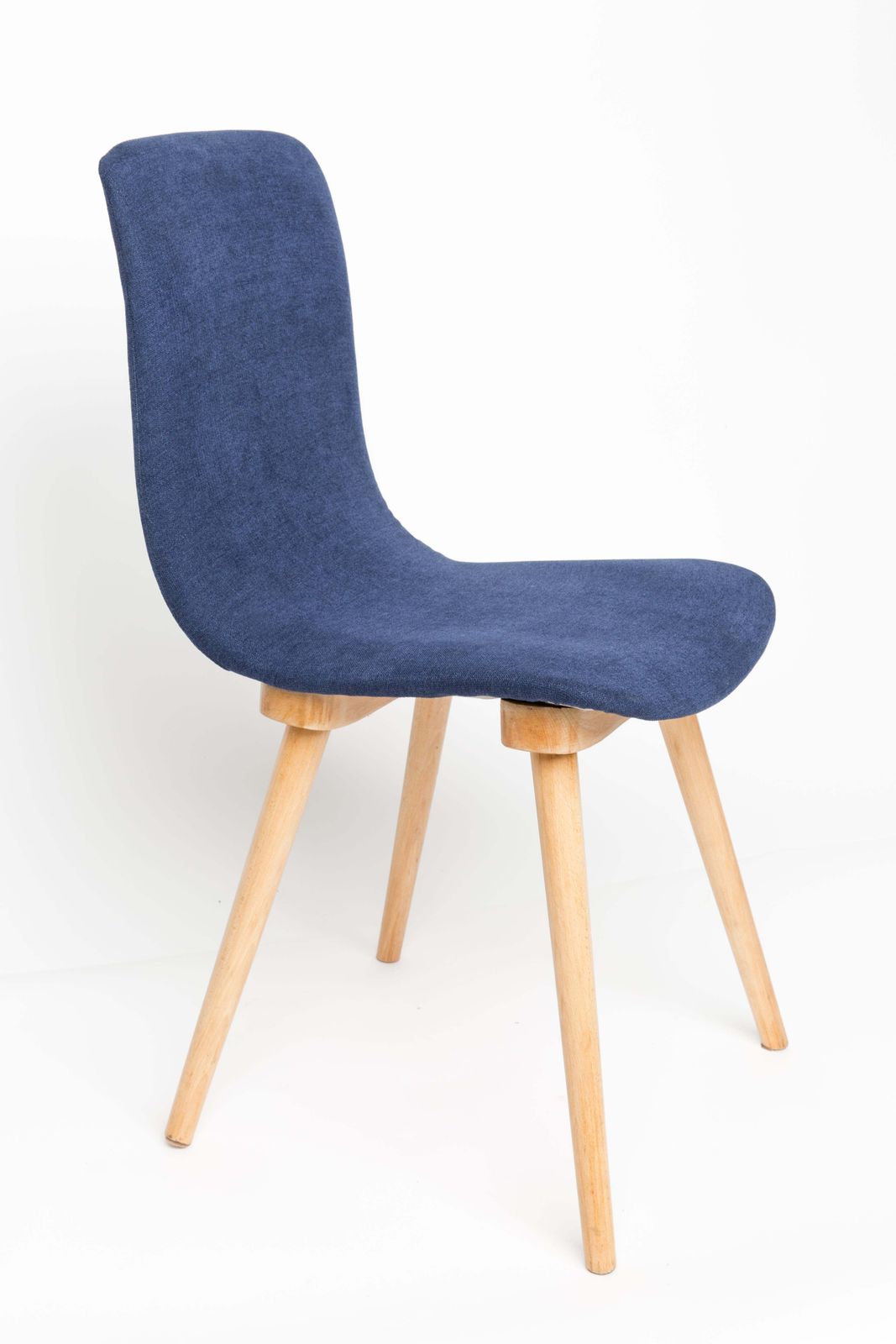 Mid Century Marineblauw Vintage Stoel, Fameg Factory, Polen, Jaren 1960 photo furniture