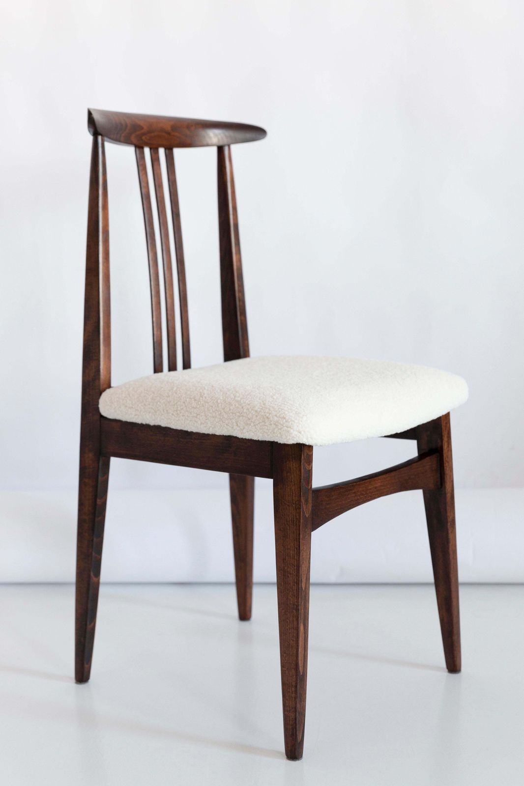 Mid Century Modern Light Boucle Chair, Designed By M. Zielinski, Europe, 1960s photo Furniture