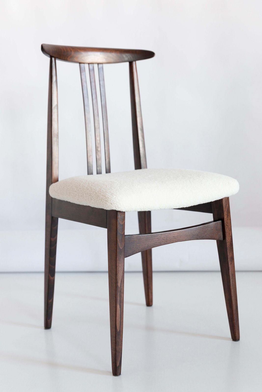 Mid Century Modern Light Boucle Chair, Designed By M. Zielinski, Europe, 1960s photo 510.0
