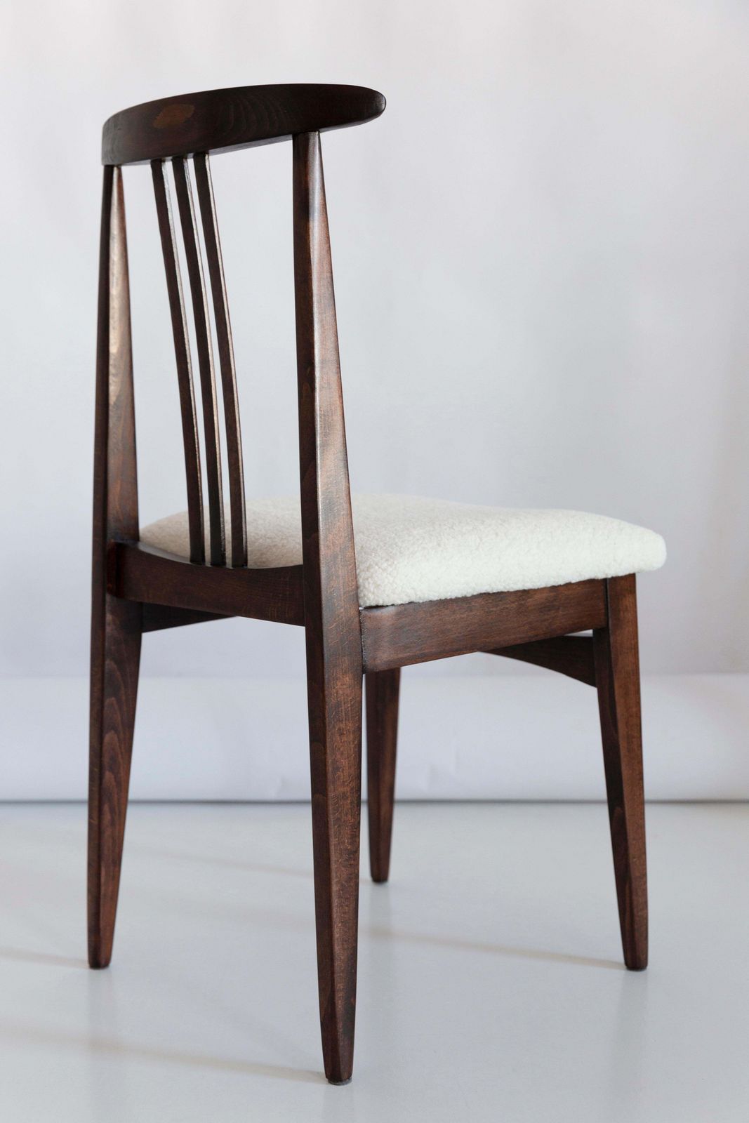 photo for sale Mid Century Modern Light Boucle Chair, Designed By M. Zielinski, Europe, 1960s