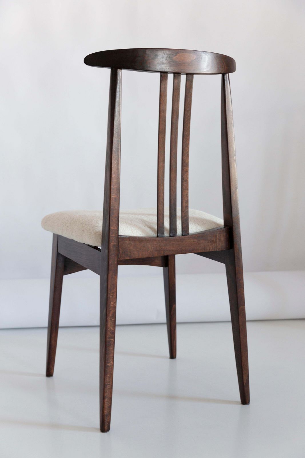 Furniture Mid Century Modern Light Boucle Chair, Designed By M. Zielinski, Europe, 1960s photo