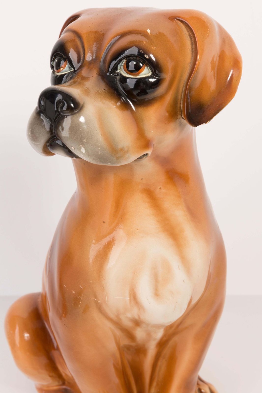 Rare Ceramic Boxer Dog Decorative Sculpture, Italy, 1960s photo Art