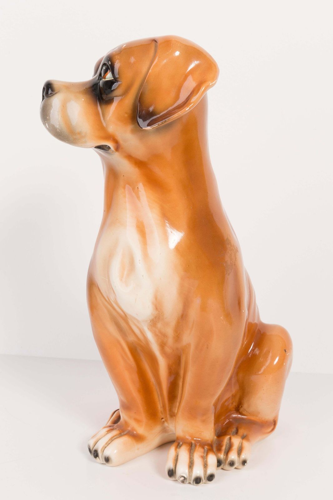 Rare Ceramic Boxer Dog Decorative Sculpture, Italy, 1960s photo 382.0
