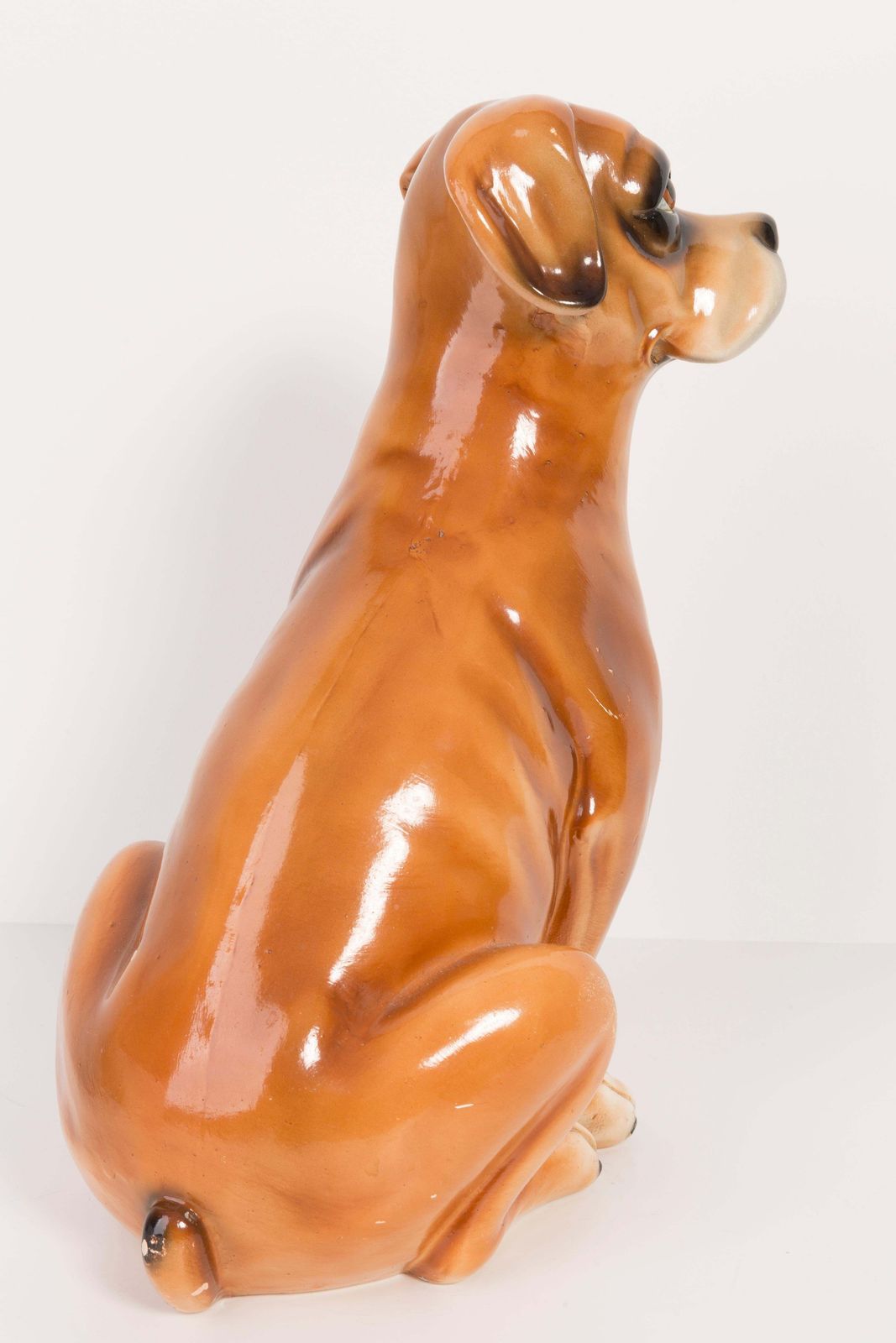 photo furniture Rare Ceramic Boxer Dog Decorative Sculpture, Italy, 1960s
