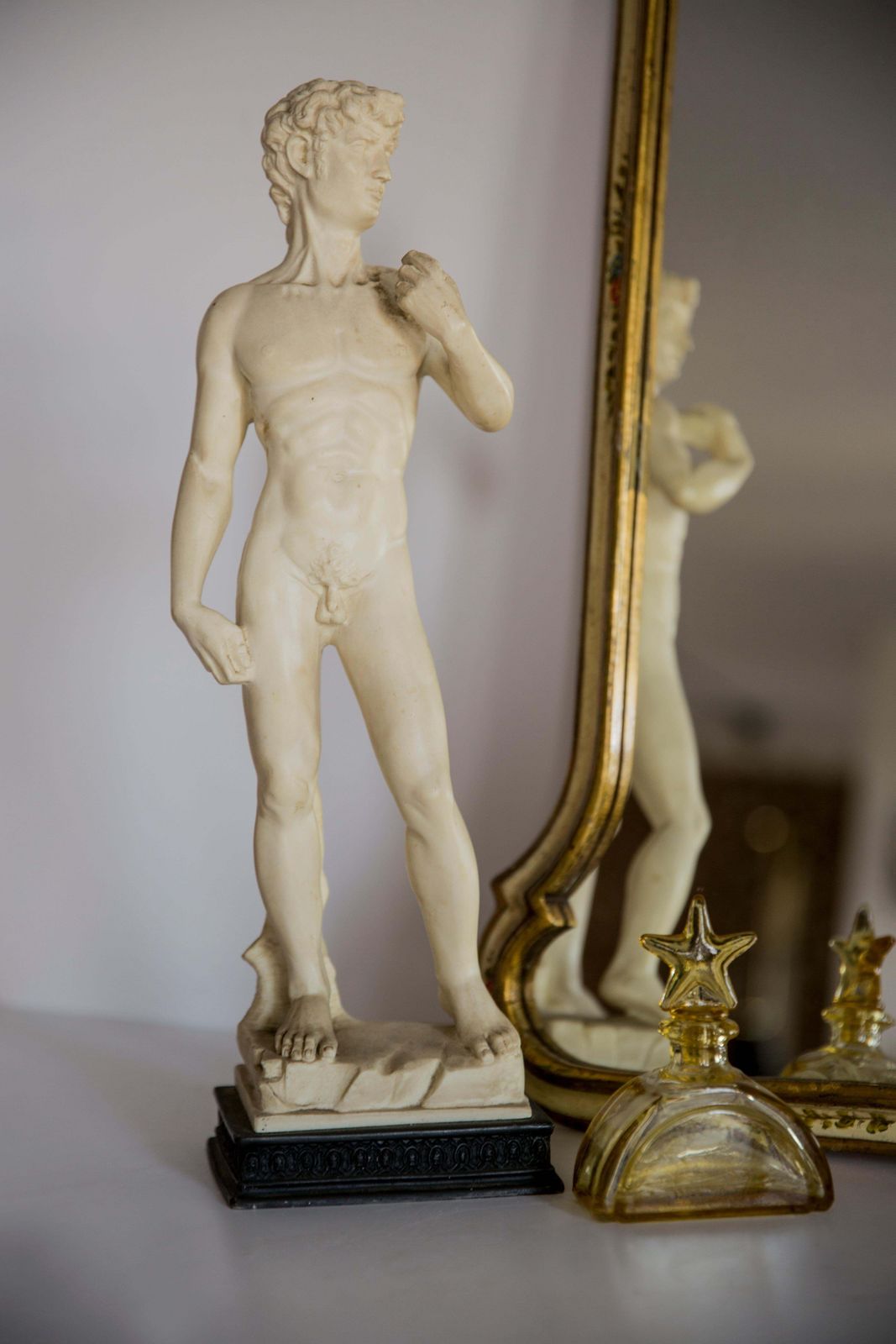 Mid Century Rare Davide Sculpture, Gypsum, Italy, 1960s photo for sale