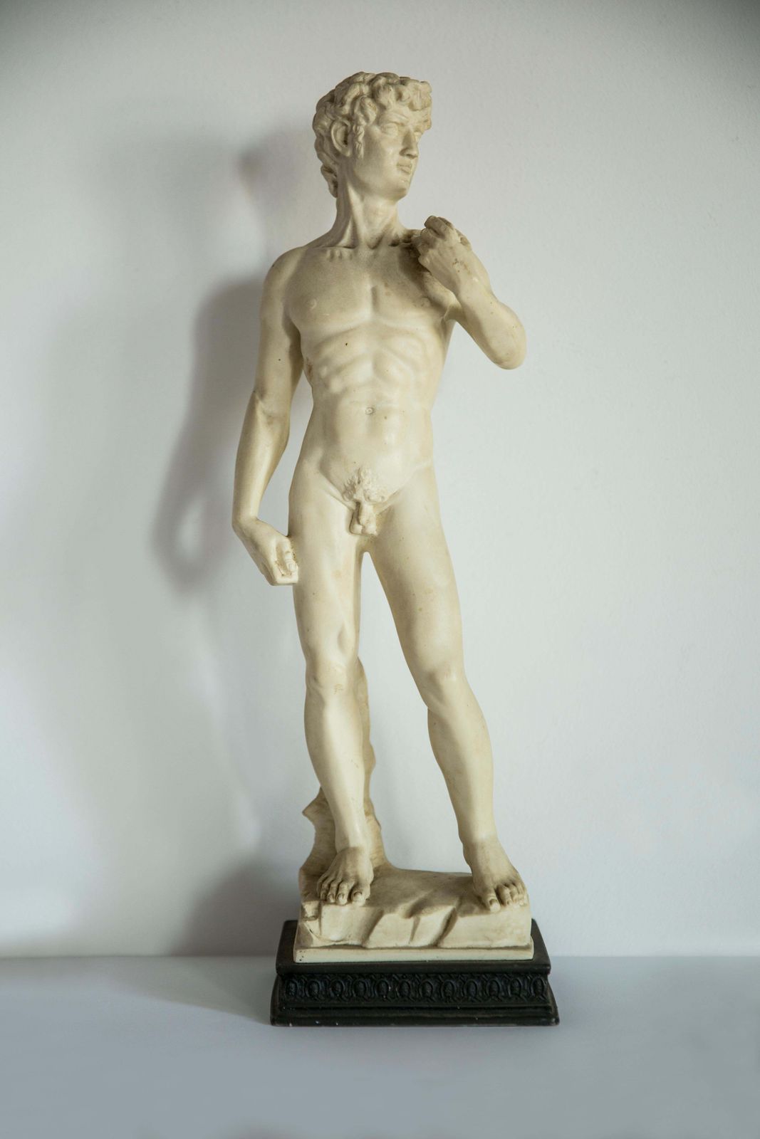 Mid Century Rare Davide Sculpture, Gypsum, Italy, 1960s photo vintage