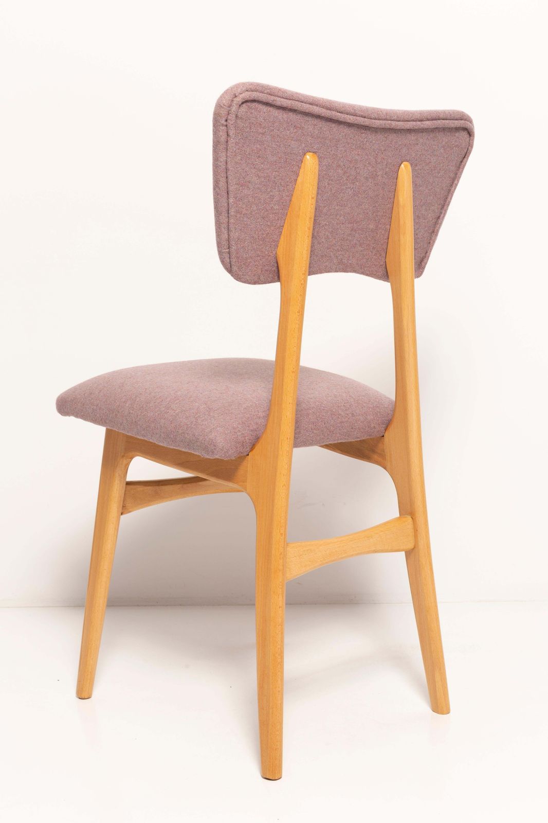 20th Century Butterfly Dining Chair, Pink Wool, Light Wood, Europe, 1960s photo vintage