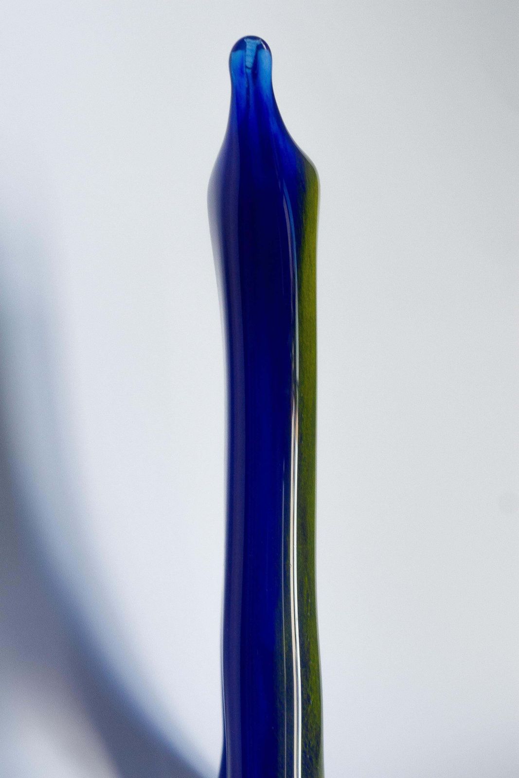 photo for sale Mid Century Ultramarine Blue And Yellow Artistic Vase, Europe, 1960s