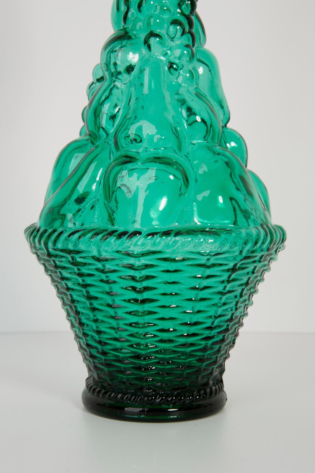 Set Of Two Green Glass Genie Decanters With Stoppers, 20th Century, Italy, 1960s photo buy