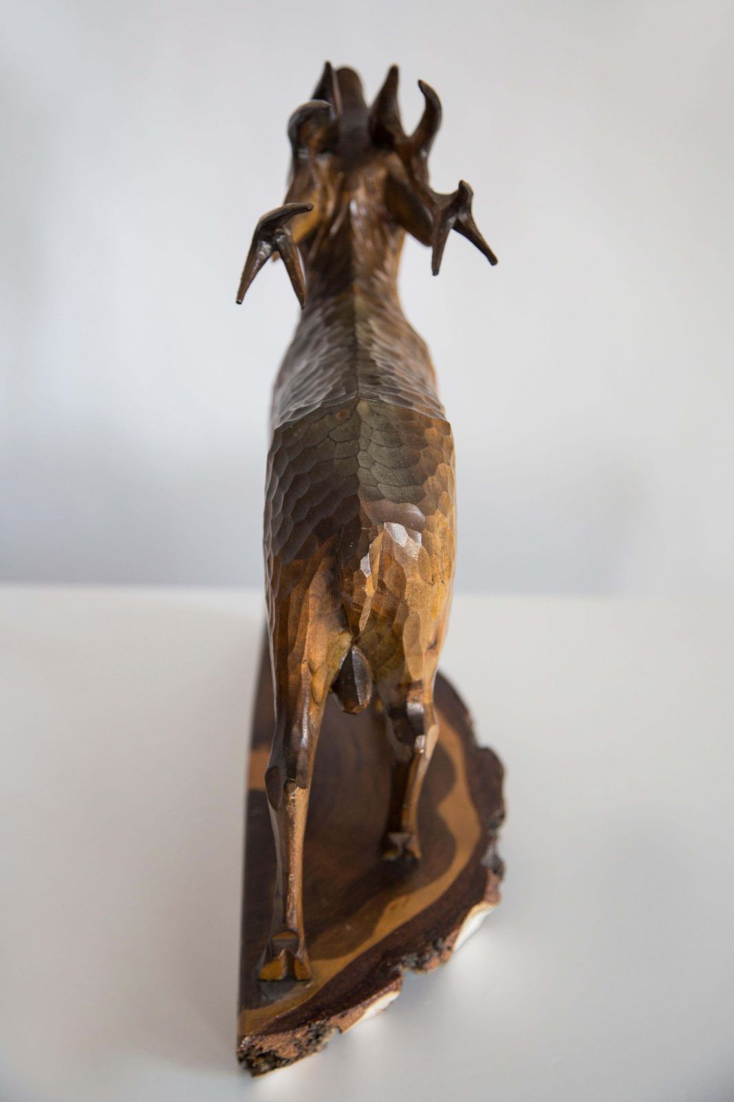 photo vintage Mid 20th Century Medium Deep Wood Sculpture, Europe, Poland, 1960s