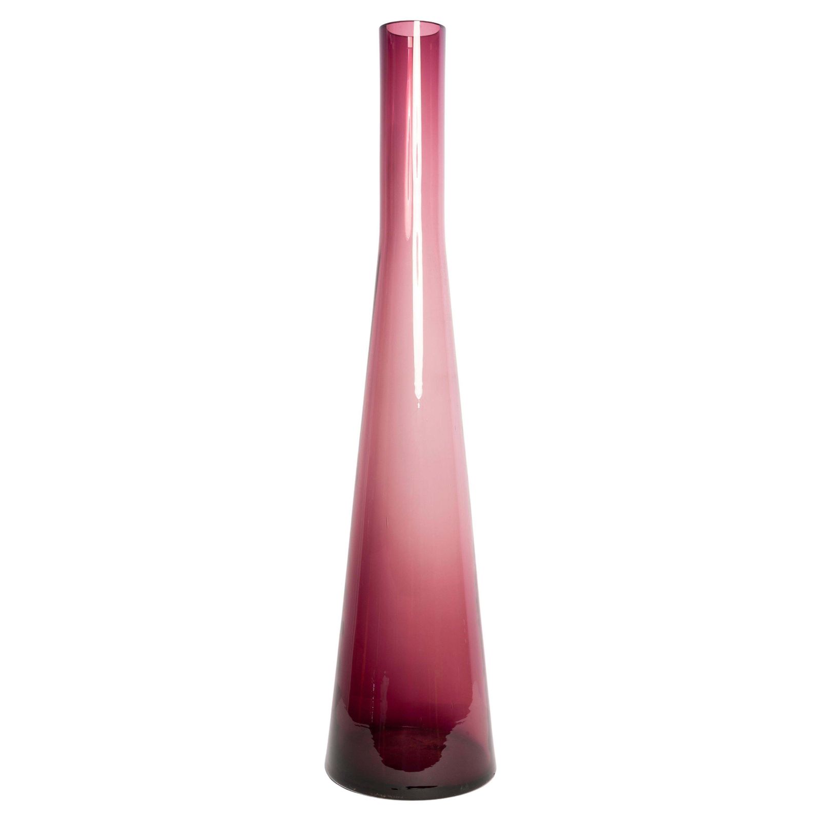 Mid Century Big Vintage Purple Ombre Vase, Italy, 1960s