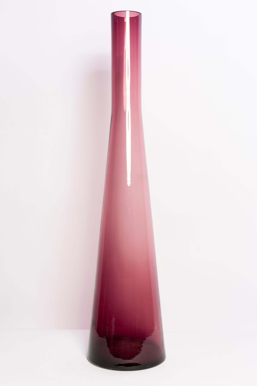 Mid Century Big Vintage Purple Ombre Vase, Italy, 1960s photo for sale