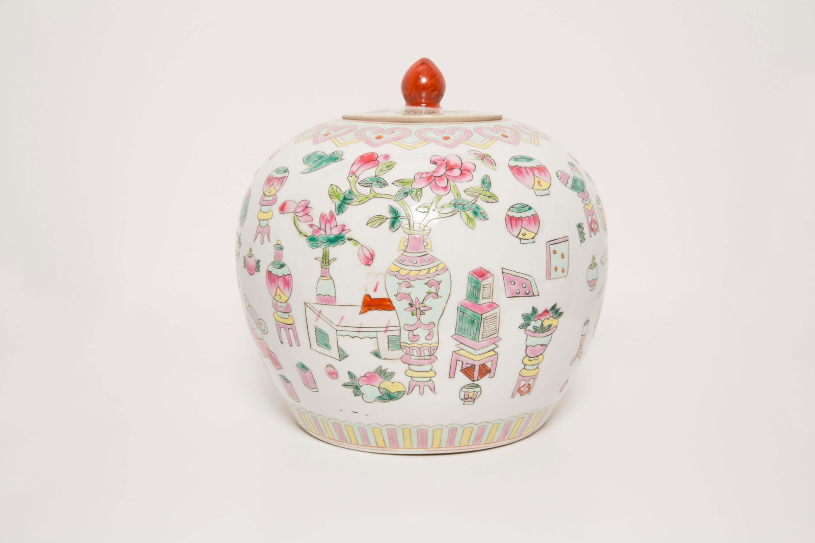 Ceramic Hand Painted Vase Candy Box, 20th Century, Europe, 1960s photo furniture