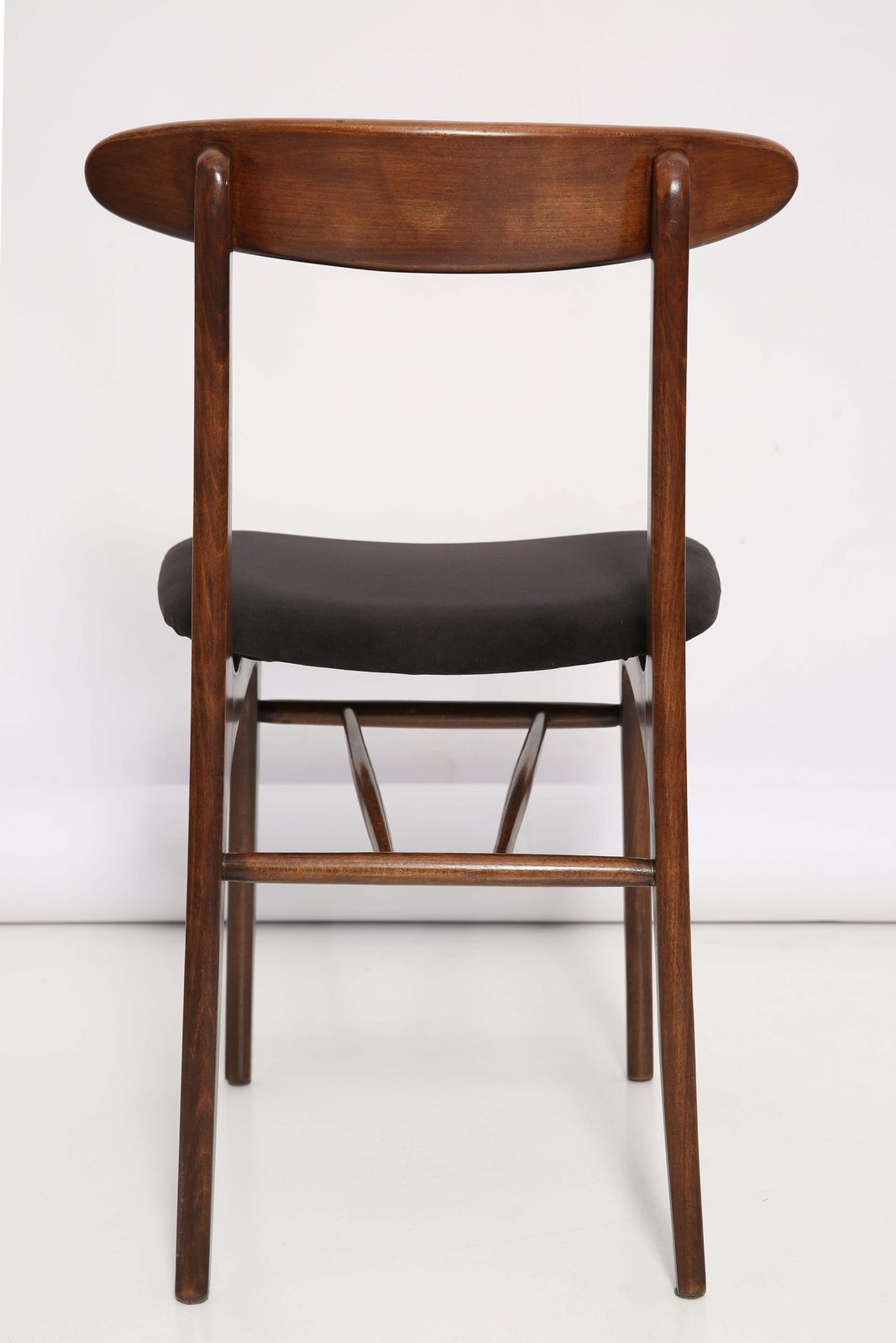 Mid Century Black Velvet Chair, Rajmund Halas, Poland, 1960s photo Furniture
