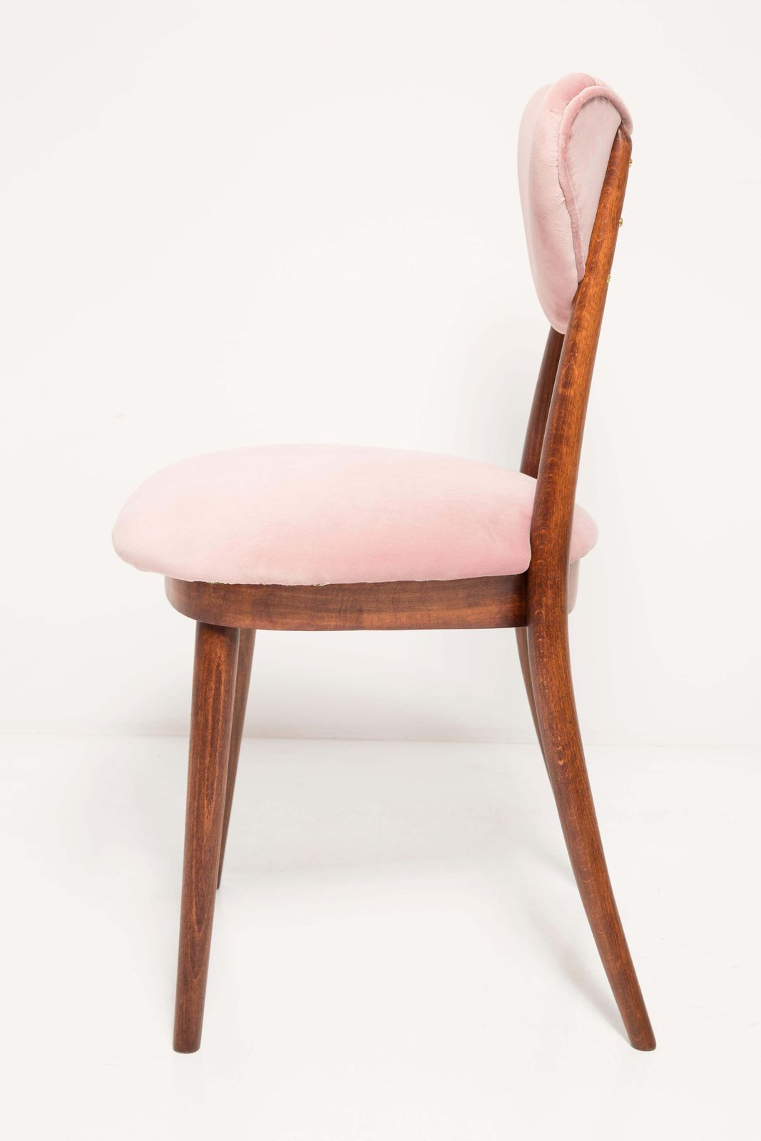 Mid Century Lichtroze Fluwelen Hartvormige Fauteuil, Europa, Ca. Jaren 1960 photo buy
