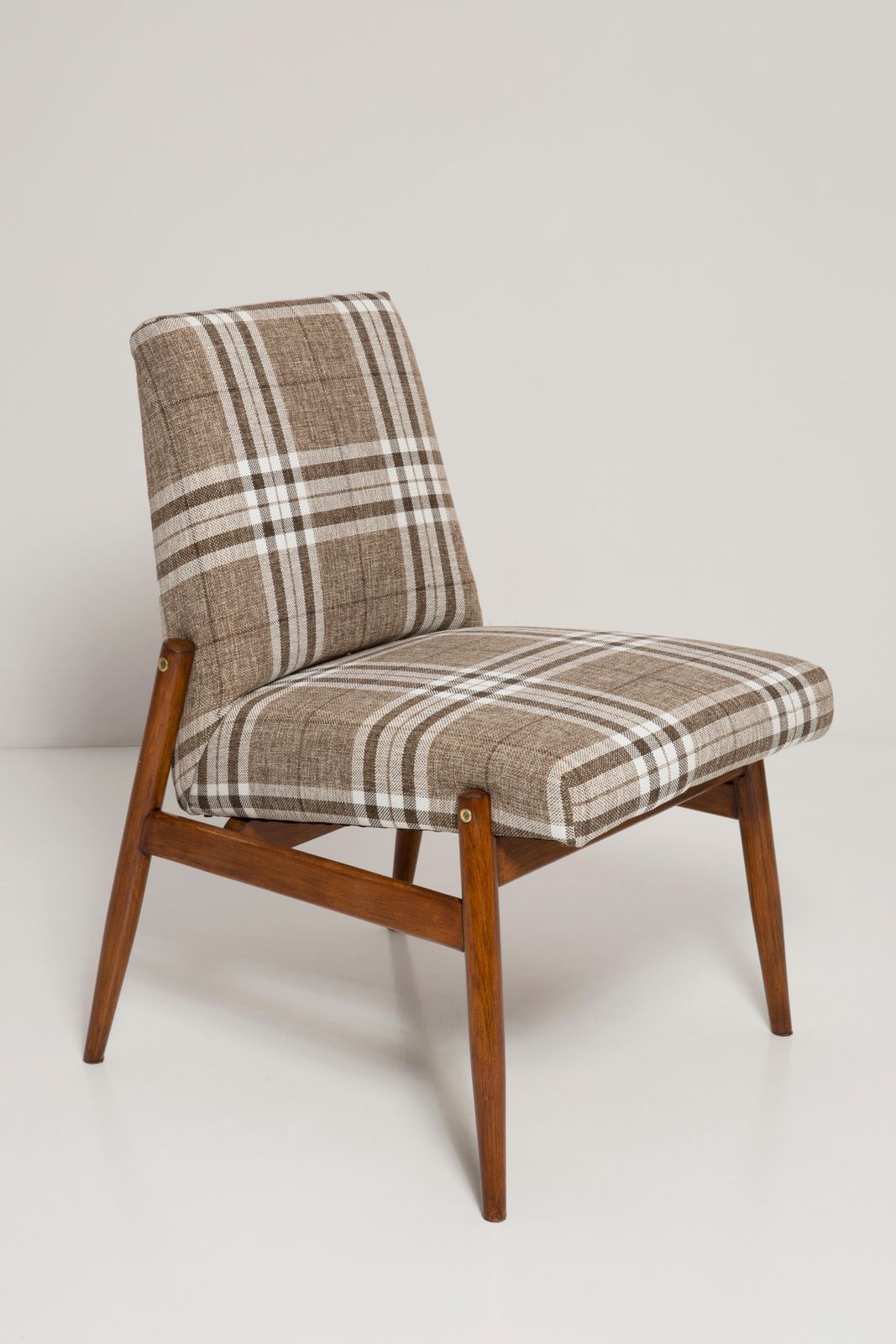 20th Century Beige Checkered Fabric Armchair, 300 227 Type, Europe, 1960s photo for sale