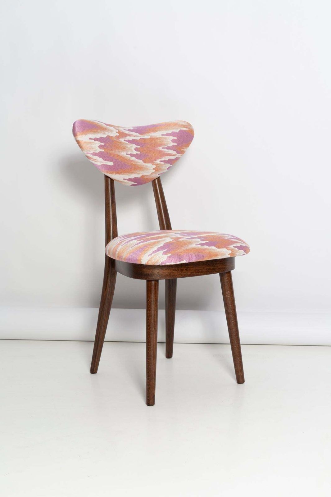 Mid Century Heart Chair In Pink Fandango Jacquar, Dedar, Europe, 1960s photo furniture
