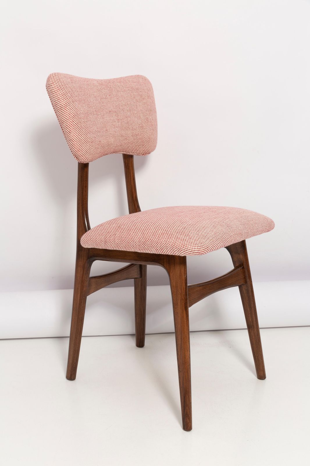 Mid Century Butterfly Dining Chair, Peony Cotton, Poland, 1960s photo Furniture