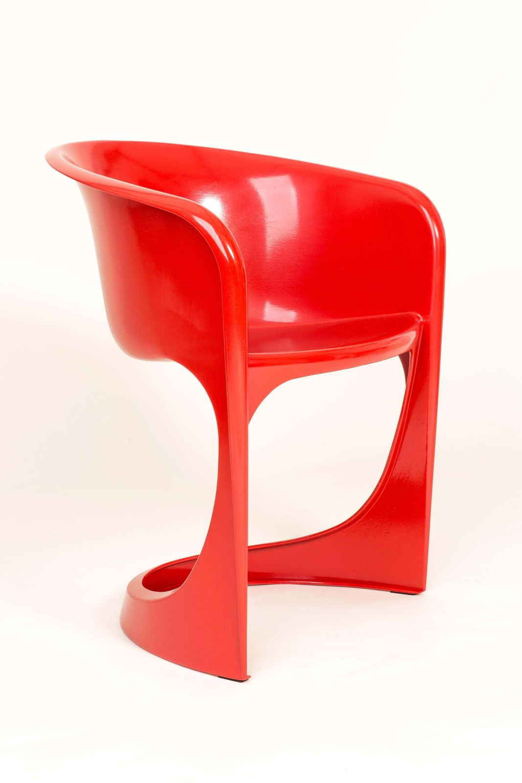 Mid Century Glossy Red Cado Chair, Steen østergaard, 1974 photo furniture