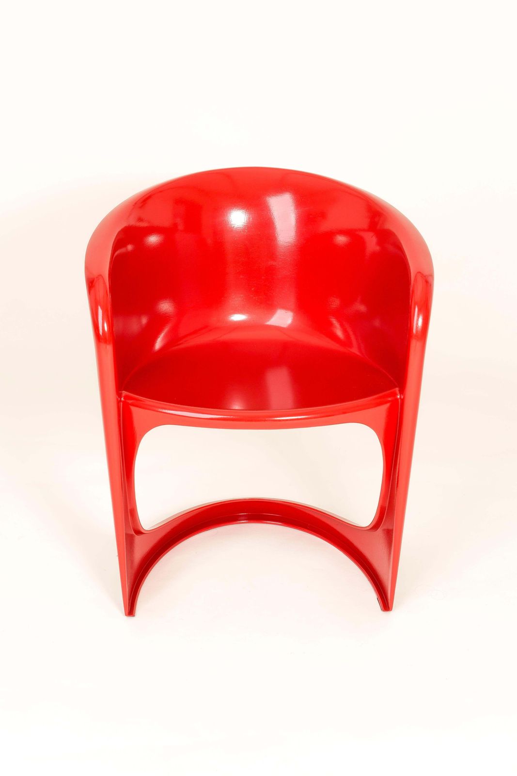 Mid Century Glossy Red Cado Chair, Steen østergaard, 1974 photo for sale