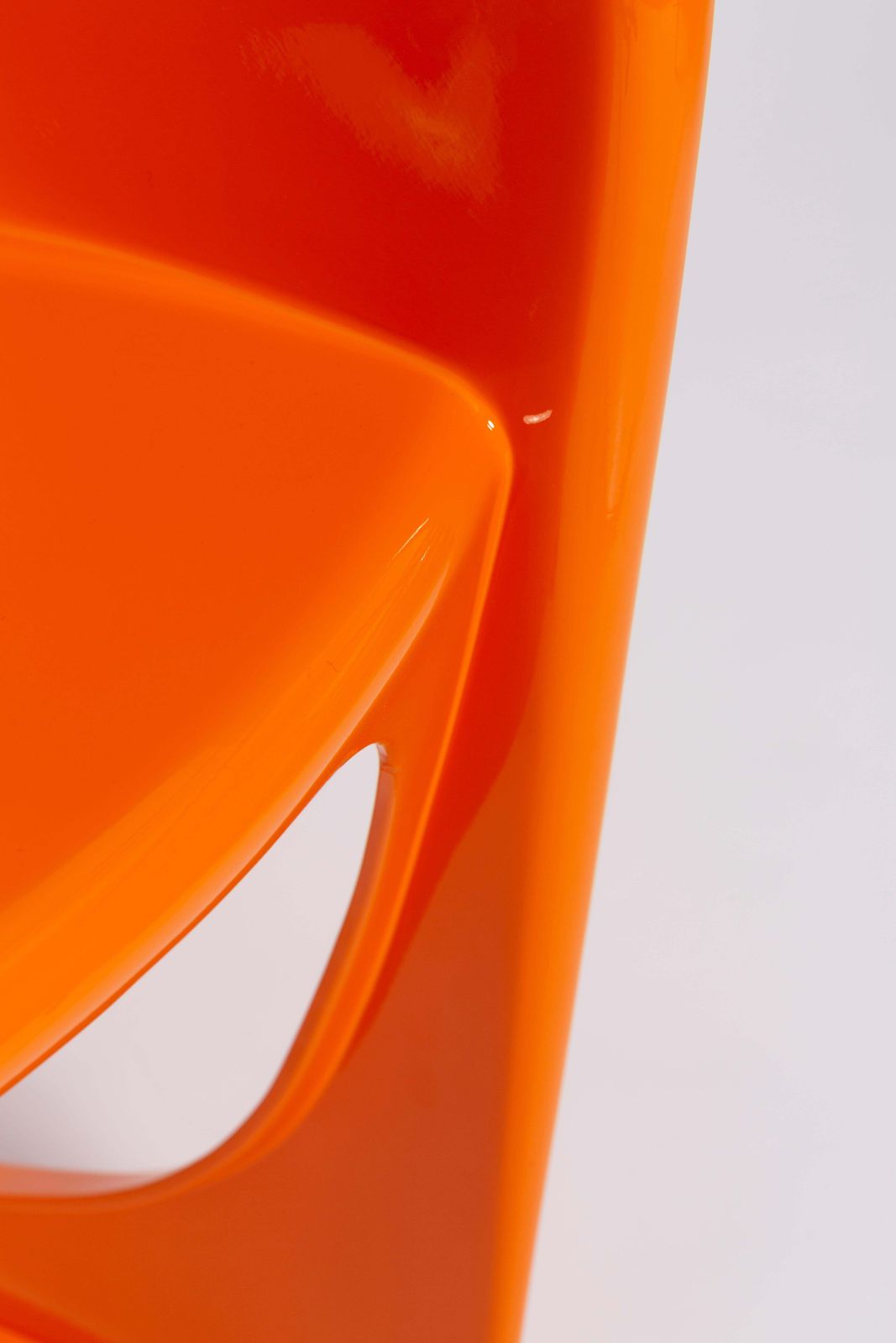 Mid Century Glossy Orange Cado Chair, Steen østergaard, 1974 photo vinterior