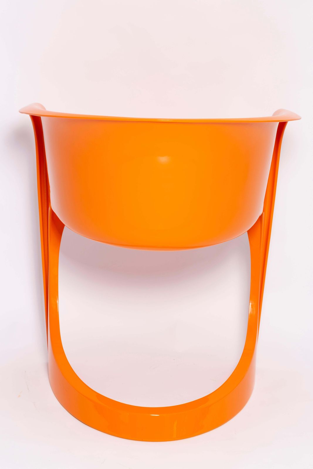 Mid Century Glossy Orange Cado Chair, Steen østergaard, 1974 photo vintage
