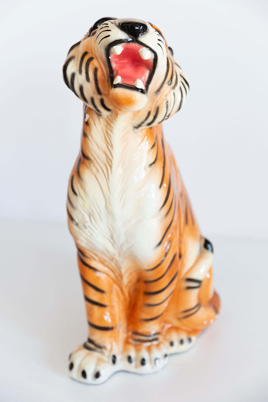 1276.0 Big Rare Ceramic Tiger Decorative Sculpture, Italy, 1960s photo