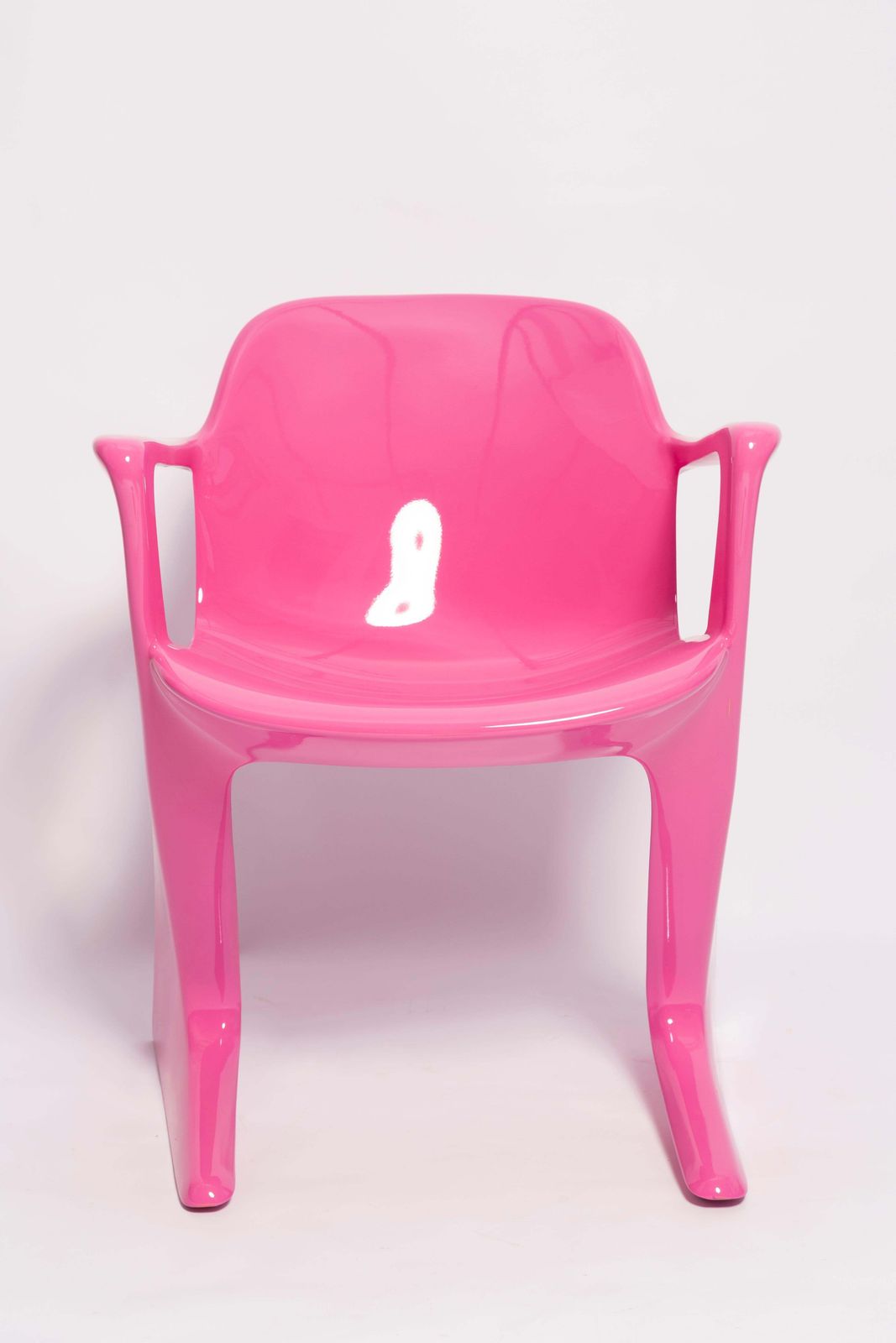 photo furniture Mid Century Pink Kangaroo Chair Designed By Ernst Moeckl, Germany, 1968