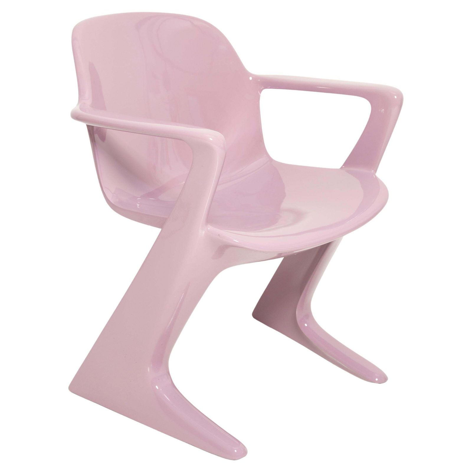 Mid Century Lavender Kangaroo Chair Designed By Ernst Moeckl, Germany, 1968