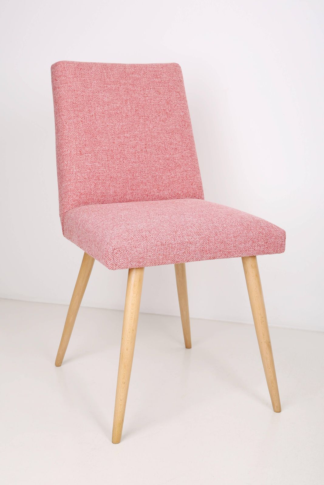 Pair Of Two Mid Century Baby Pink Chairs, 1960s, Poland photo for sale