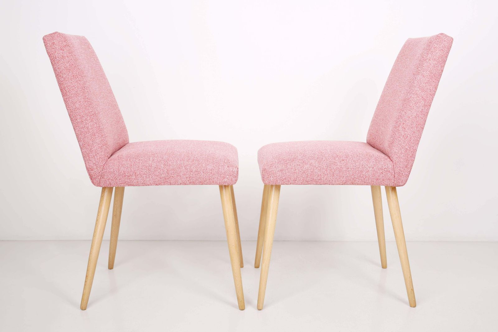 Pair Of Two Mid Century Baby Pink Chairs, 1960s, Poland photo Furniture