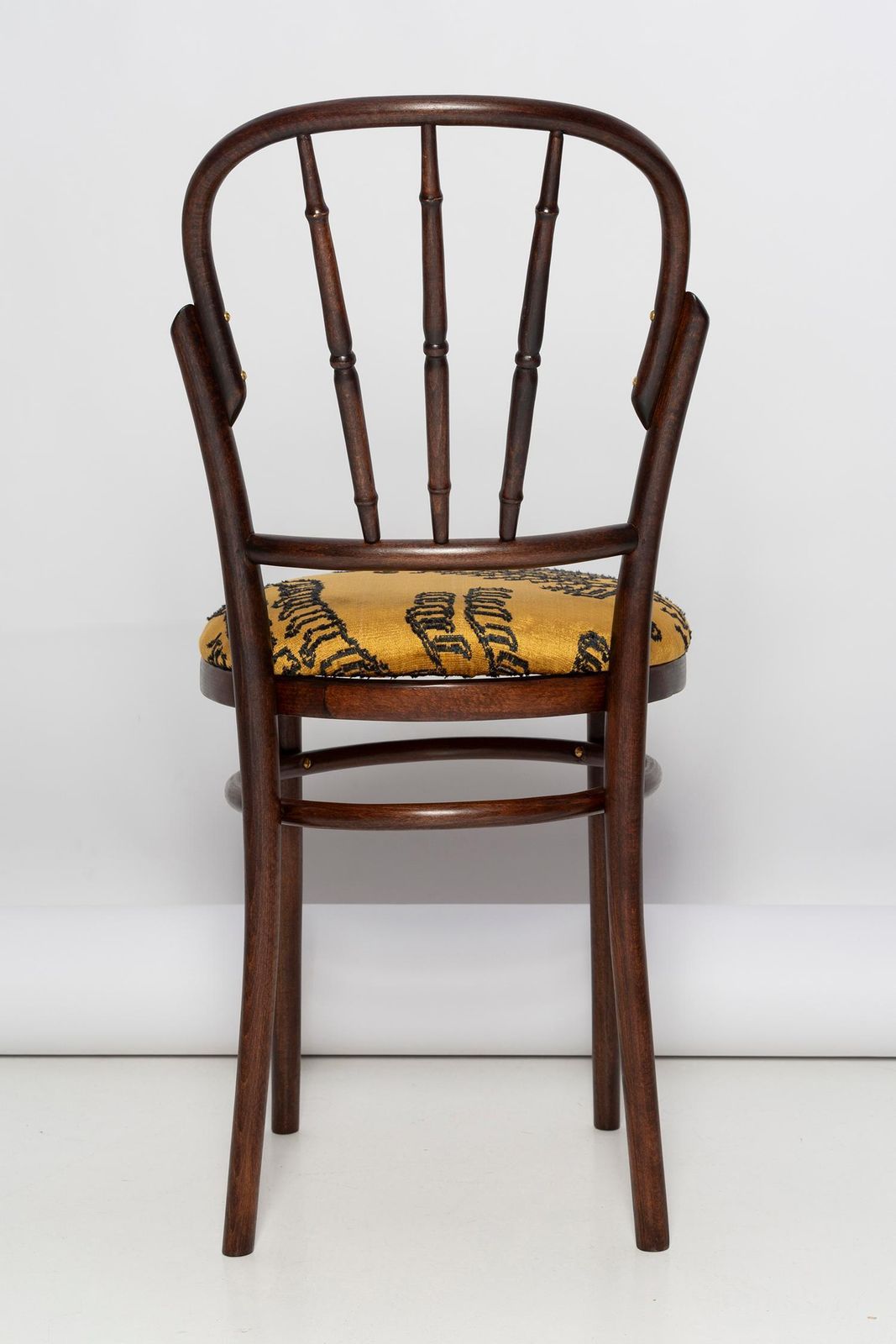1106.0 Pair Of Mid Century Beige Tiger Dedar Chairs, Fameg Factory, Poland, 1960s photo
