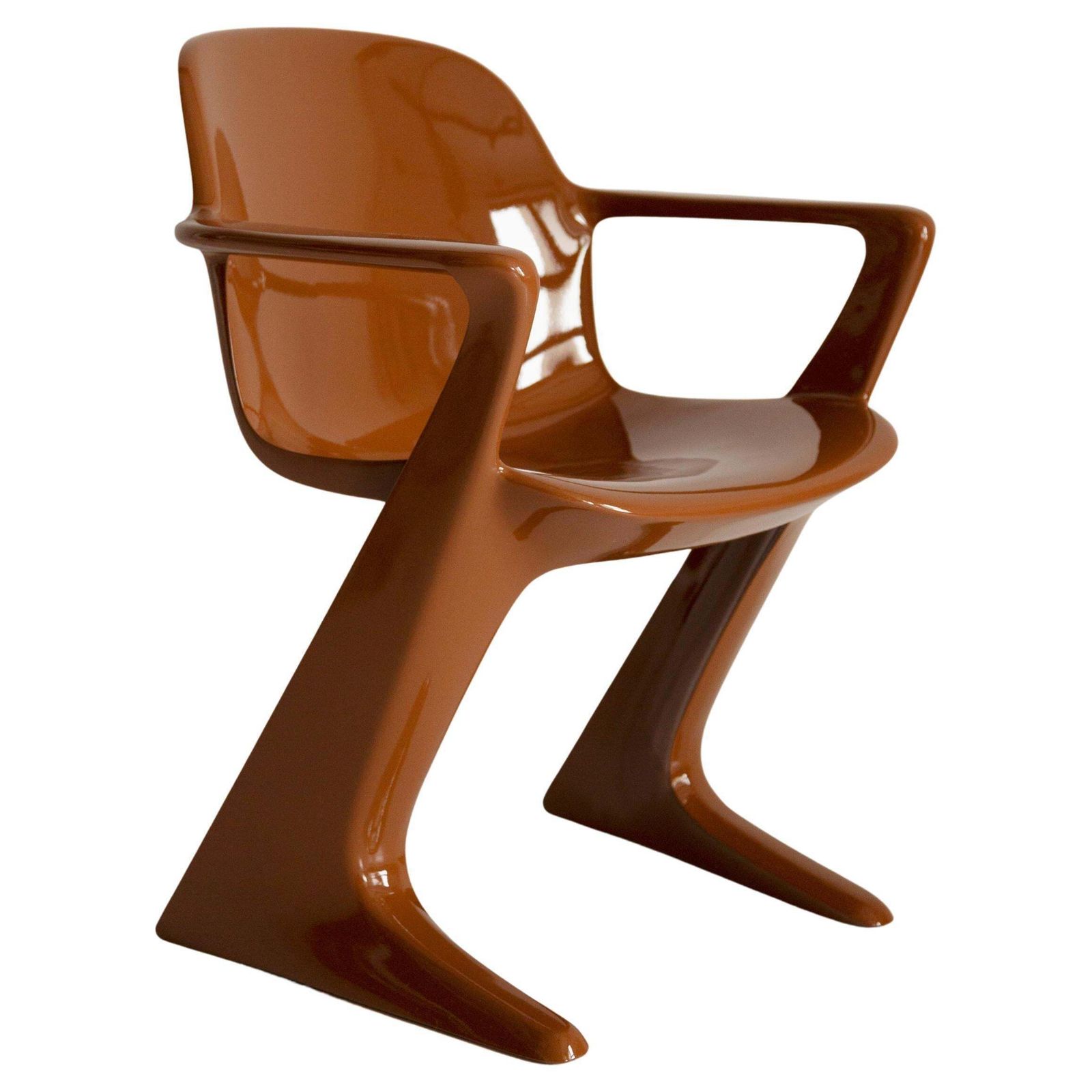 Mid Century Mocha Mousse Pantone Kangaroo Chair, Door Ernst Moeckl, Duitsland, 1968