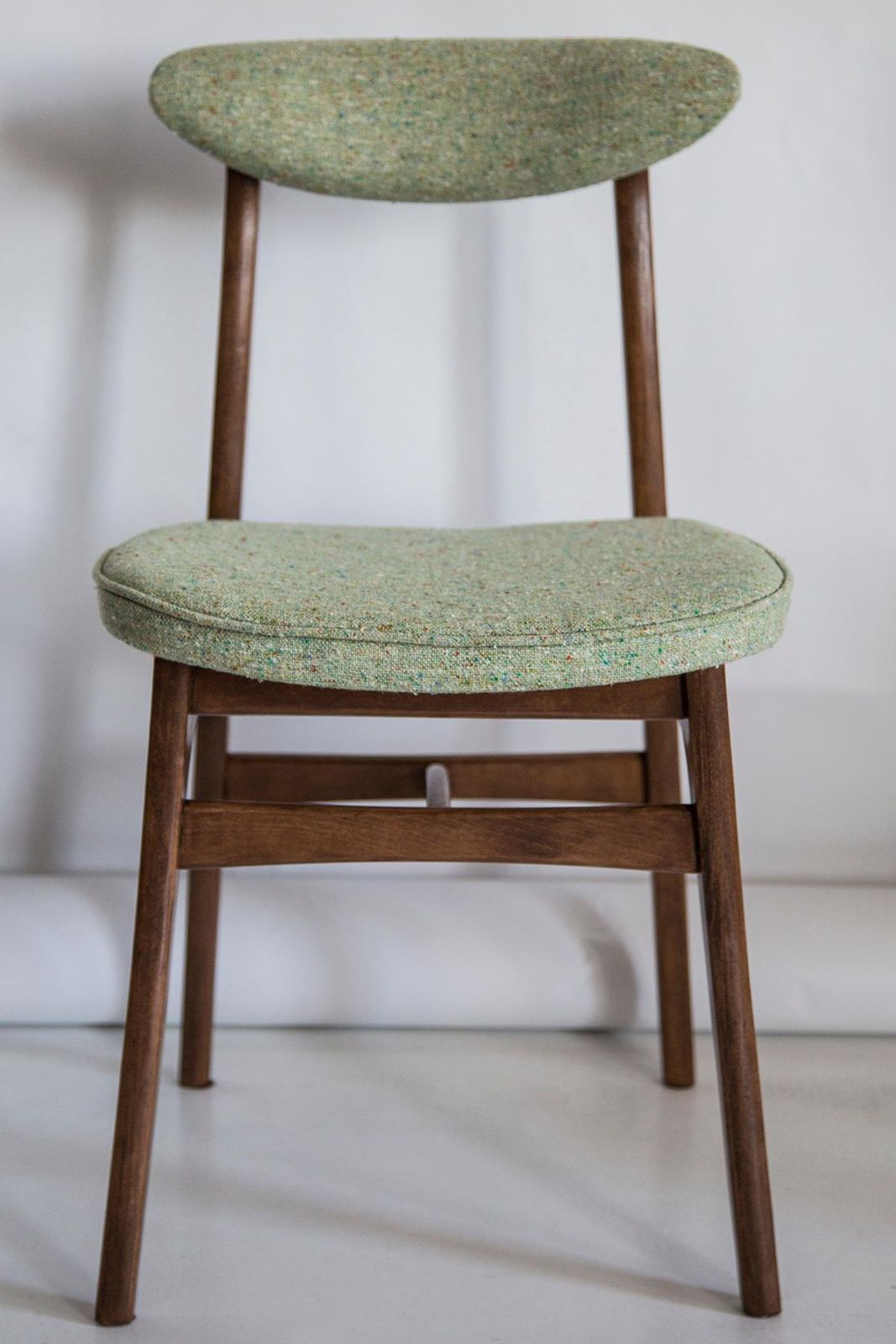 photo for sale Paar Mid Century Stoelen, Groen Wol, Halas, Polen, Jaren 1960