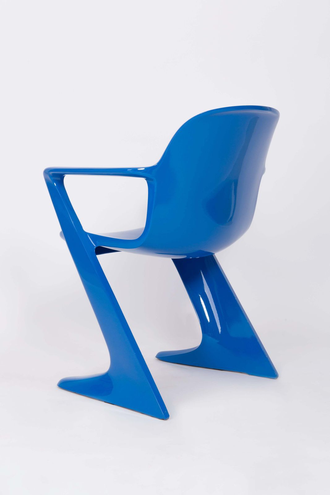 1702.0 Set Of Two Classic Blue Kangaroo Chairs Designed By Ernst Moeckl, Germany, 1968 photo