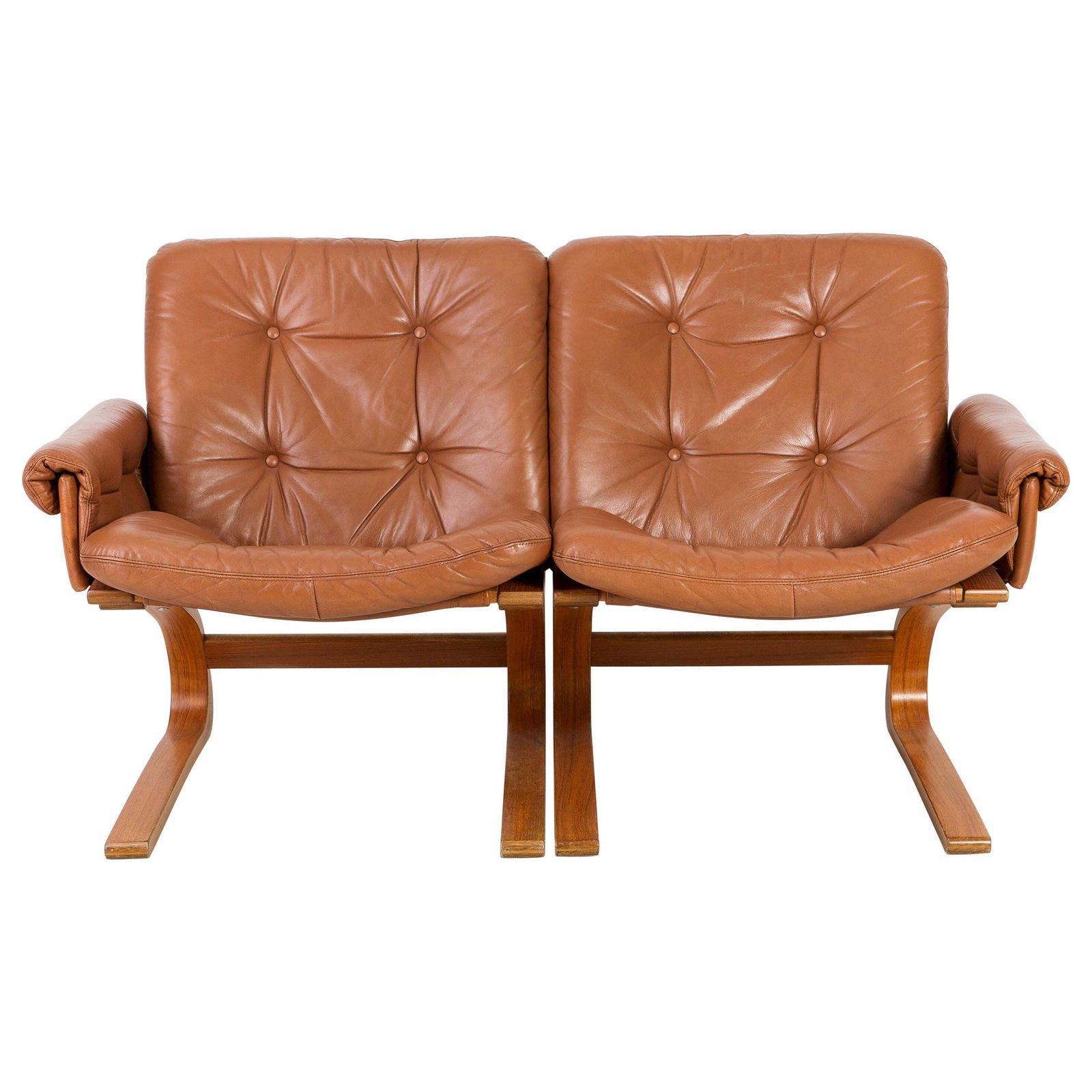 20th Century Teak Wood Kengu Sofa, Elsa & Nordahl Solheim For Rybo Rykken, 1970s