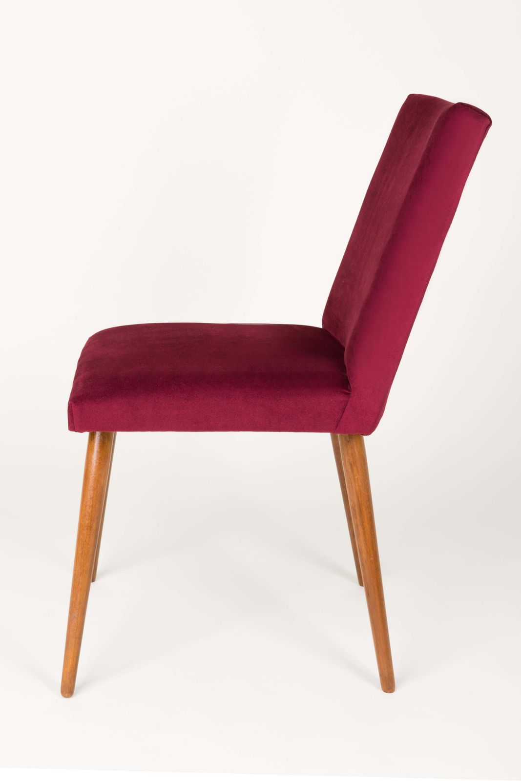 photo buy Set Van Vier 20e Eeuwse Stoelen Met Donkergroen En Bordeauxrood Fluwelen Bekleding, Ca. Jaren 1960