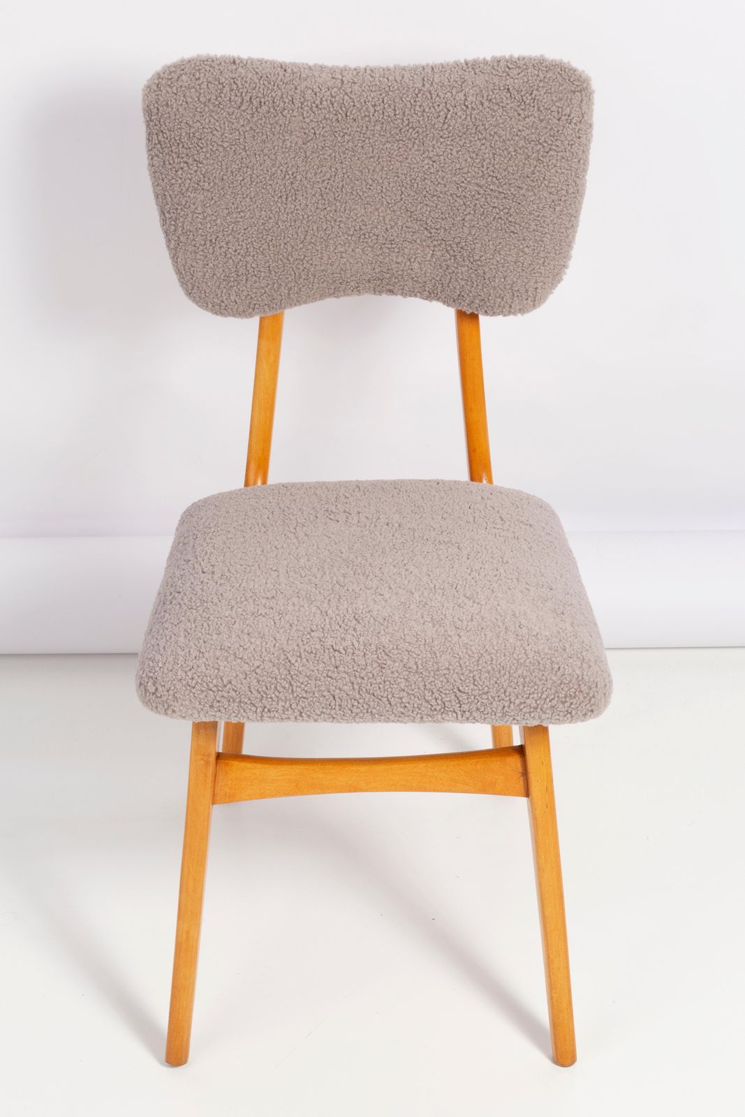 Set Of Four 20th Century Gray Boucle Chairs, 1960s photo for sale
