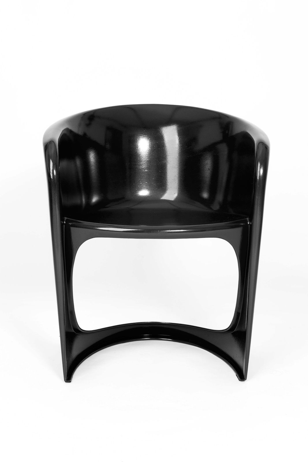 Set Of Four Black Glossy Cado Chairs, Steen østergaard, 1974 photo buy