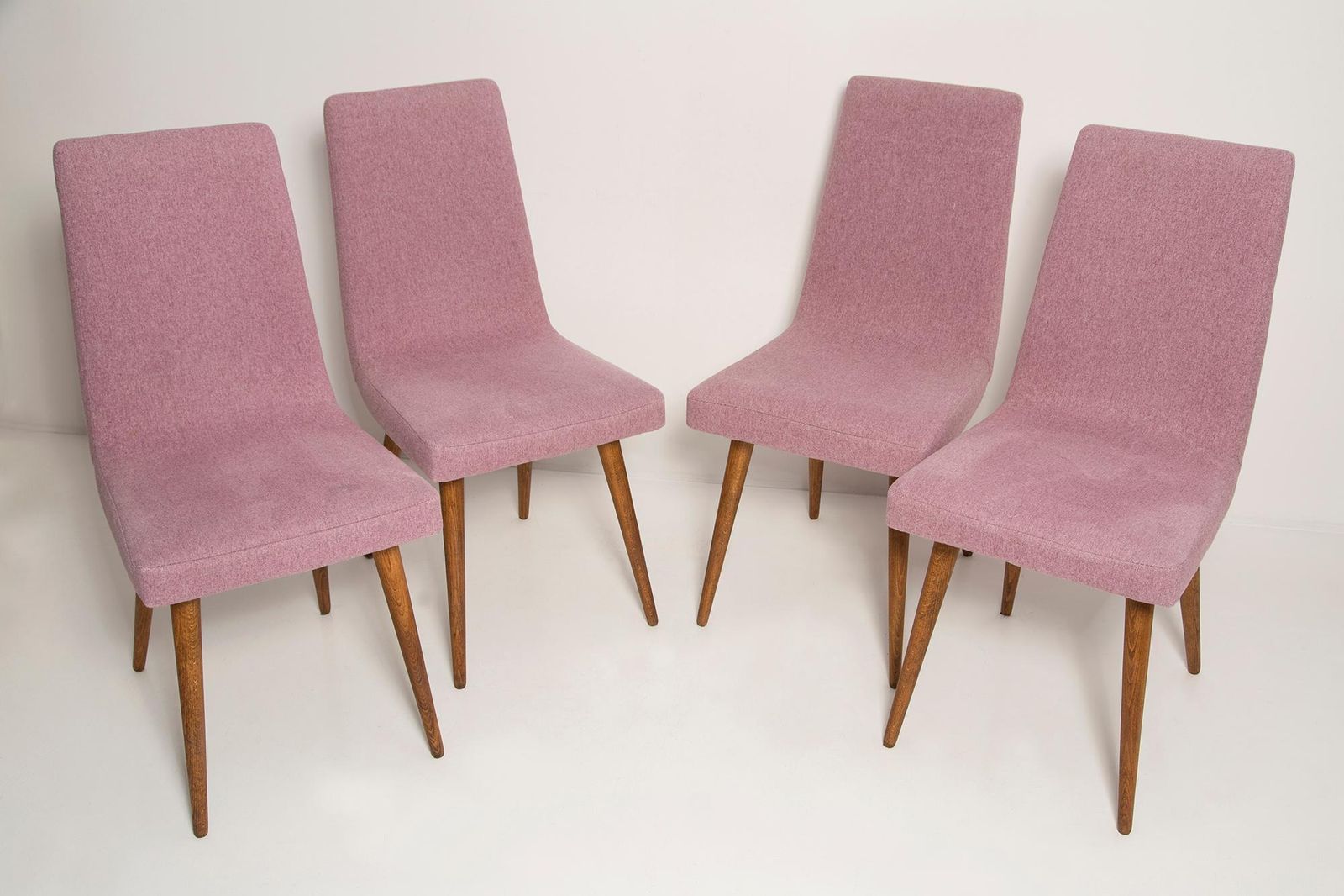 photo vinterior Midcentury Walnut Kitchen Table And Chairs, Danuta Lewandowska, Poland, 1960s