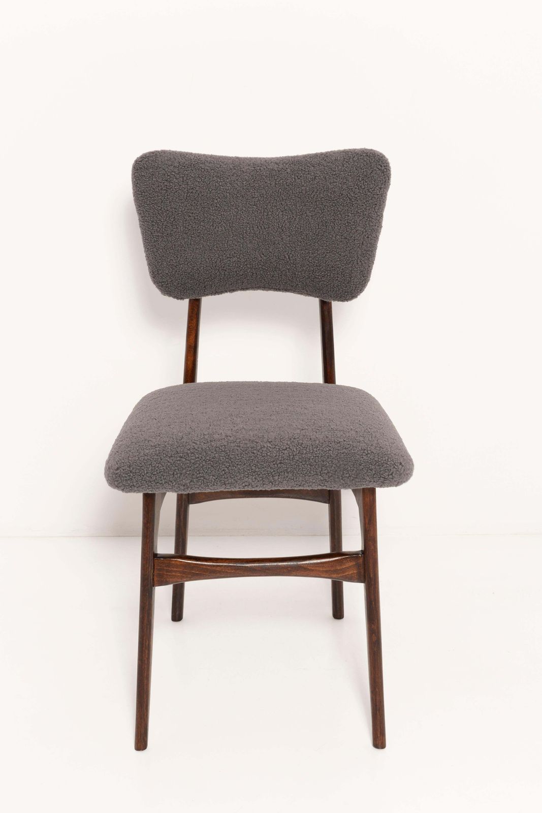 2041.0 Four Mid Century Dark Gray Boucle Butterfly Chairs, Europe, 1960s photo