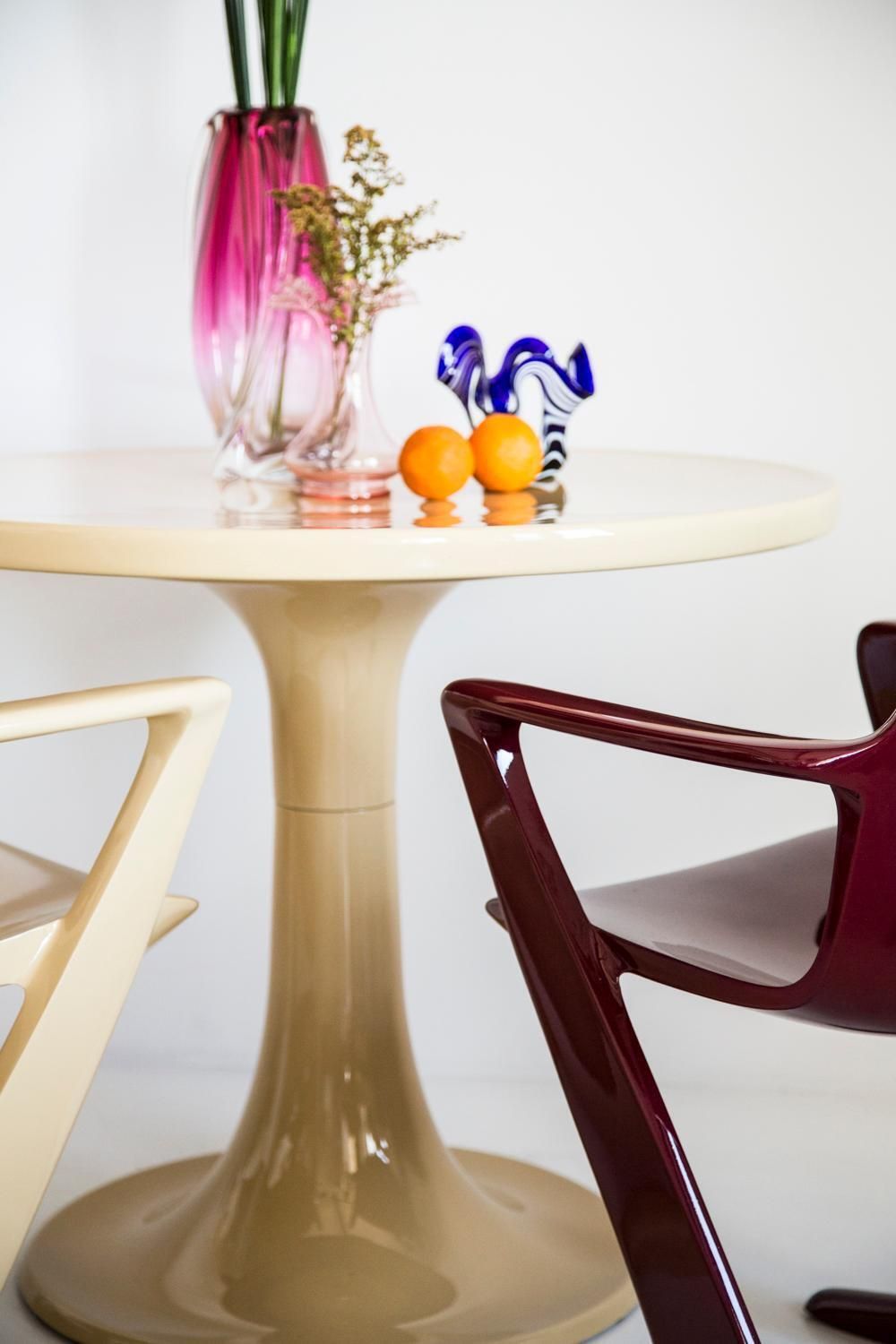 Midcentury Beige Kangaroo Table, By Ernst Moeckl, Germany, 1968 photo 2126.0