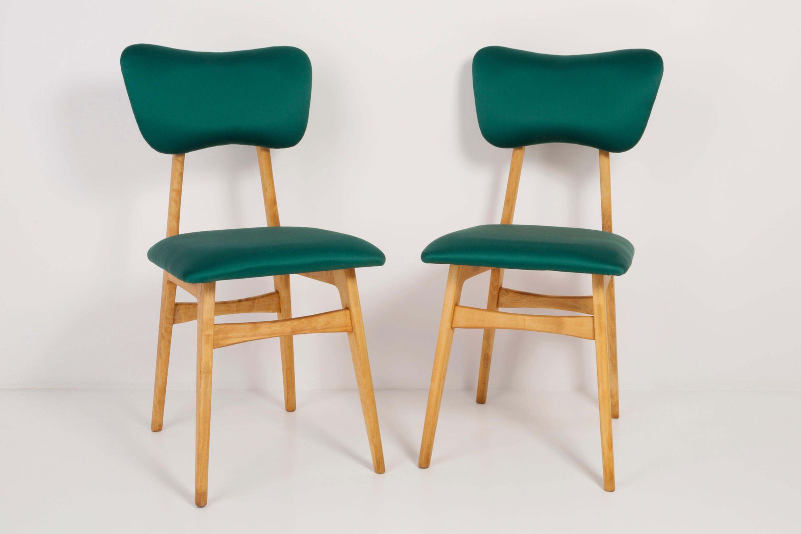 Set Of Four 20th Century Dedar Tabularasa Green Chairs, 1960s photo for sale