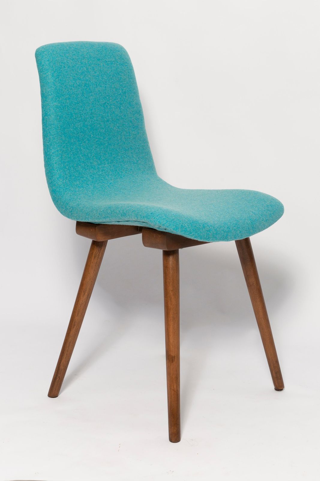 Set Of Five Mid Century Wool Chairs, Rajmund Halas, Europe, 1960s photo vinterior