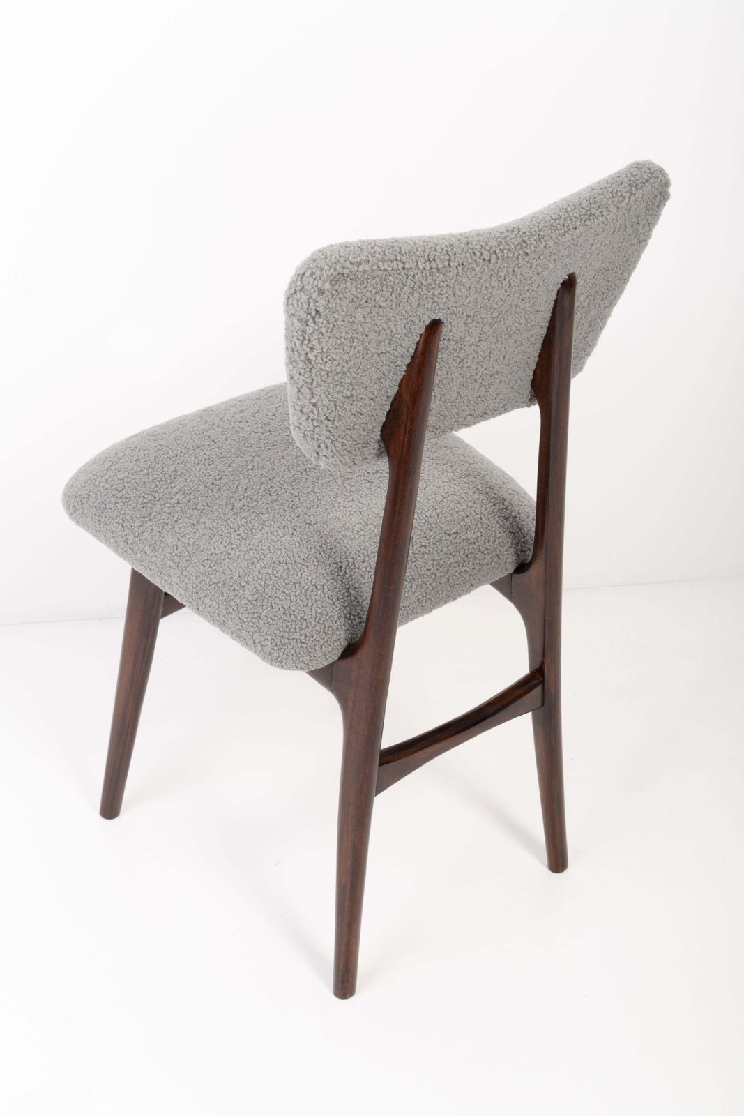 Furniture 20th Century Gray Boucle Chair, 1960s photo