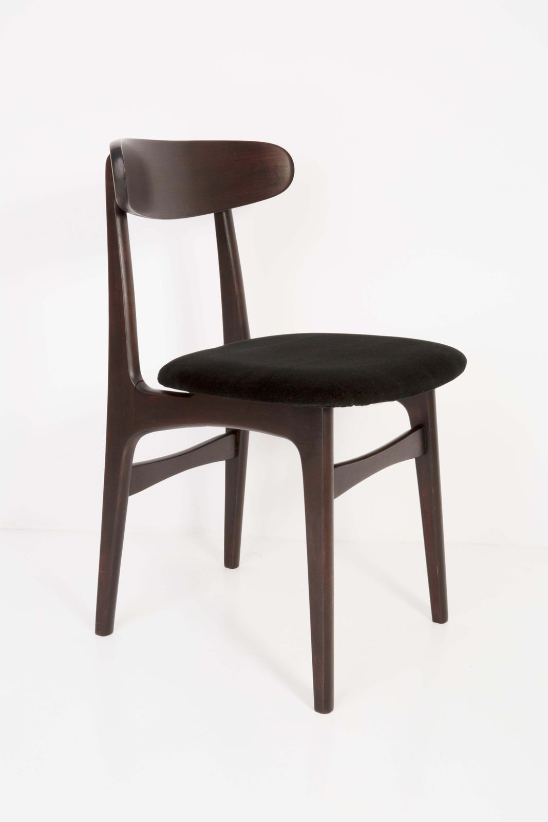 Set Of Two Mid Century Black Velvet Chairs, 1960s photo Furniture